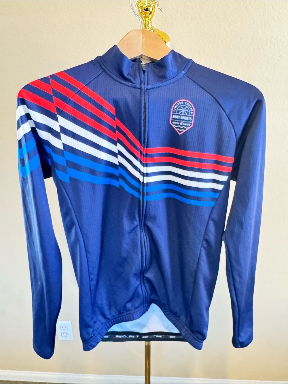 ZOOT Men’s Thermal Fleece‑Lined LTD Cycling Jersey Jacket – Size M – Côte d’Azur